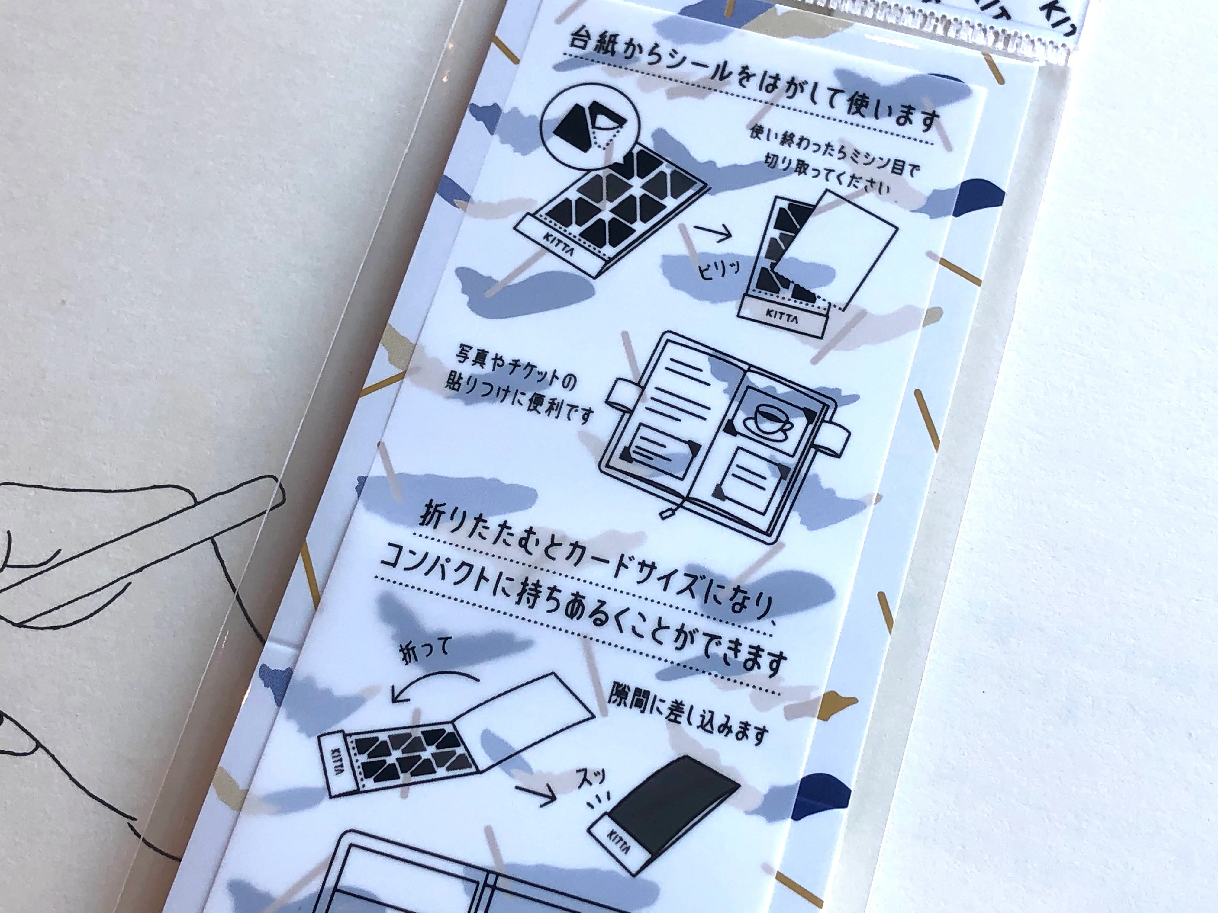 Kitta Portable Washi Tape - Card Frame - Beads - Image 3