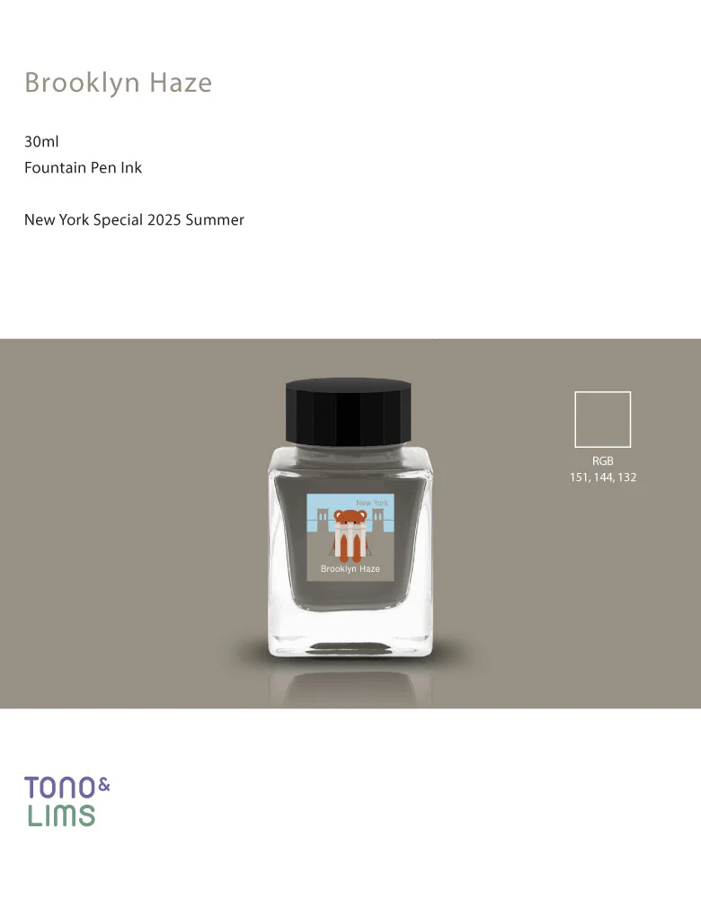 Tono & Lims Ink Bottle - A Space Walk at Yoseka - Brooklyn Haze - 30ml - Limited Edition - Image 6
